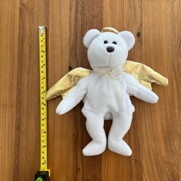 TY Retired Beanie Baby Halo II Gold Wing Angel Bear 2000 Vintage No Hang Tag - Picture 13 of 15